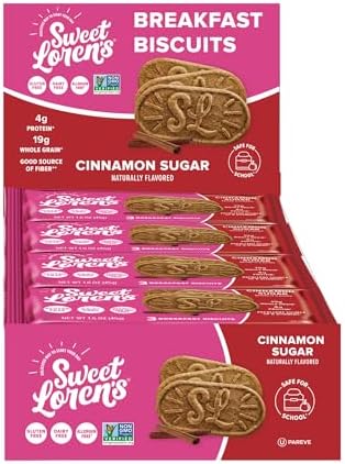 Sweet Loren's Breakfast Biscuits, Cinnamon Sugar, 1 Pack, Total 24 x 1.6 oz