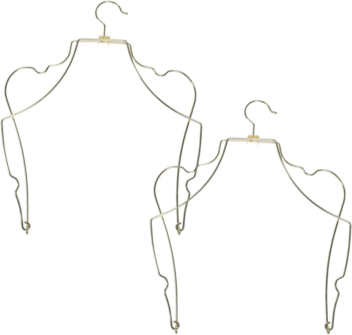 2pcs Metal Swimsuit Hangers Foldable Bikini Display Racks for Women’s Swimwear, Gold Clothes Hangers Suitable for Drying and Retail Display