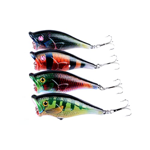 Anneome 4 Peças Iscas De Plástico Pintadas Iscas Duras De Plástico Pintadas Em Série Isca De Natação