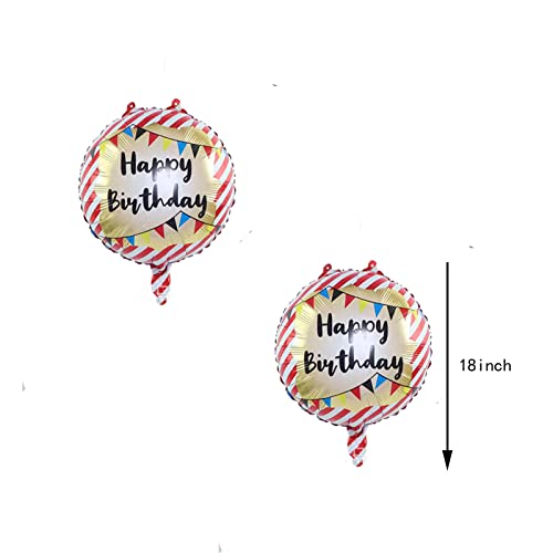 8 Pcs Pirate Ship Foil Mylar Balloons 18 Inch Round Pirate Foil Balloons For Birthday Party Supplies Decoration #TOP2