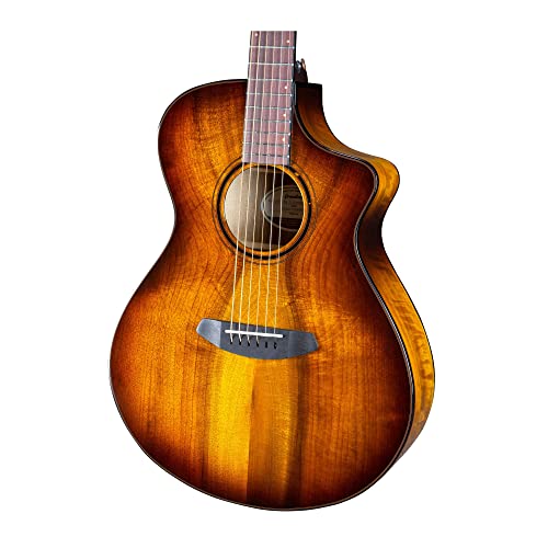 Breedlove Pursuit Exotic S Concert 6-String Myrtlewood Wood Top Acoustic Electric Guitar With Slim Neck And Pinless Bridge (Right-Handed, Tiger's Eye) #TOP5