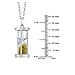Gem Stone King 925 Silver Hourglass Pendant with 0.75 Ct Citrine Dust 18inches Chain