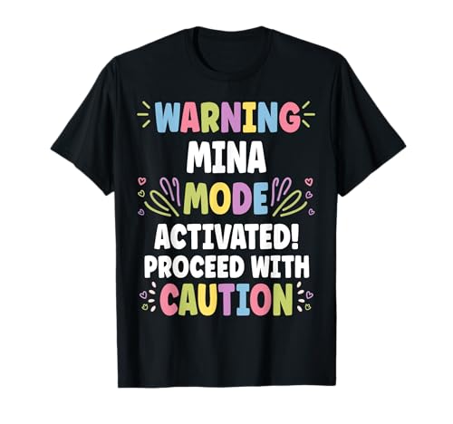 MINA Personalized Name Funny Cute Custom MINA Name Camiseta