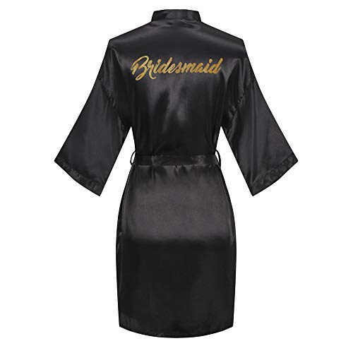 Image of Giova Women Bridal Robe for Bride and Bridesmaid Getting Ready Wedding Party Bathrobe