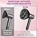 YTCHYYSK New Wave+Curl Diffuser Nozzle for Dyson Supersonic Hair Dryer HD01 HD02 HD03 HD04 HD08 HD15 HD16 Accessories, Attachemnt Parts No 973924-01, One Tool Two Mode for Wavy Curly or Coily Hair