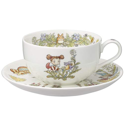 Noritake T97285A/4660-2 My Neighbor Totoro Milk Tea Cup & Saucer, 11.8 Fl Oz (325 Cc), Microwave Safe, 1 Guest, Bone China #TOP1