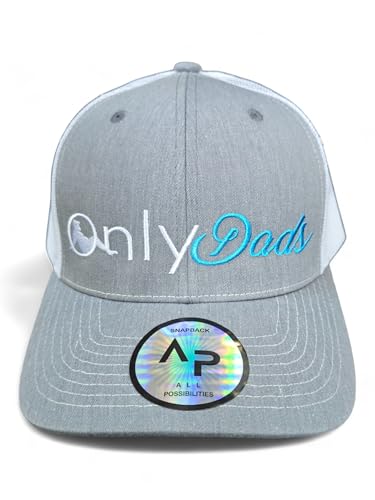 Only Dads Funny One Size Fits All Gift Men's Gift Hat Birthday (US, Alpha, One Size, Gray White)