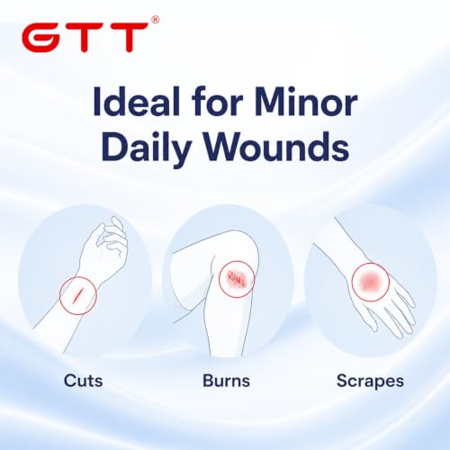 GTT Adhesive Bandages 2 Boxes (200 Count) – Waterproof Sterile Bandages for Minor Cuts & Scrapes, Breathable Flexible First Aid Plasters, Strong Adhesion for Home, Office & Travel Us - Image 6