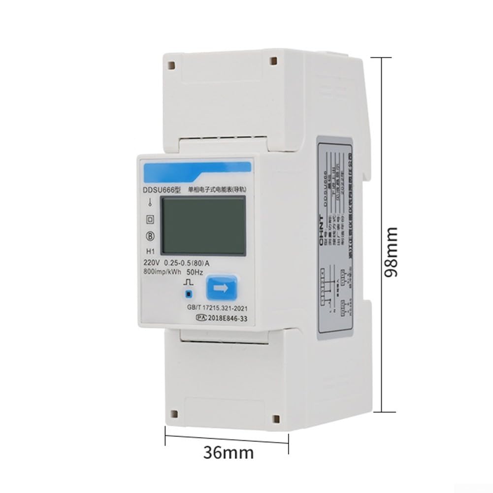 Smart Energy Meter, DDSU666, contatore di corrente elettrica monofase, DIN RS485, misuratore di corrente elettrica, per fatturazione fotovoltaico ed elettricità