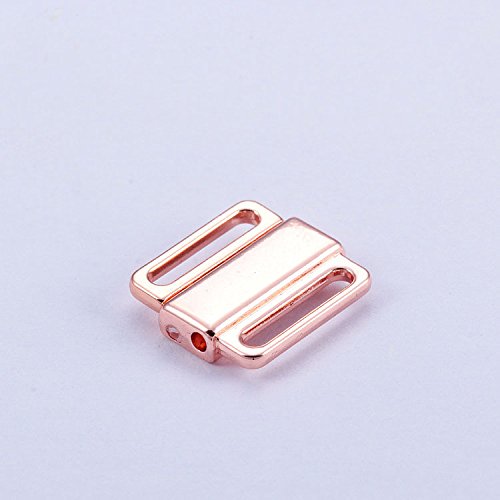20Pcs/Lot 12Mm Craft Rose Gold Metal Rectangle Tape Closure Hook & Clasp Waist Extenders Sewing On Clothes Bra Clip Hooks #TOP2