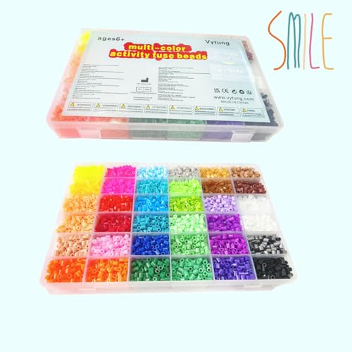 Miniatura 2 de Vytung Perlas De Fusible, 11000 Pcs 5 Mm De Abalorios Cuentas Con Caja De Almacenamiento