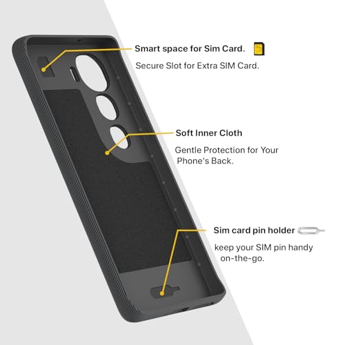 Image of Pikkme Back Cover for Vivo Y400 Pro 5G Soft Grip 3D Hexa Cube Texture Silicone Bumper Case (Grey)