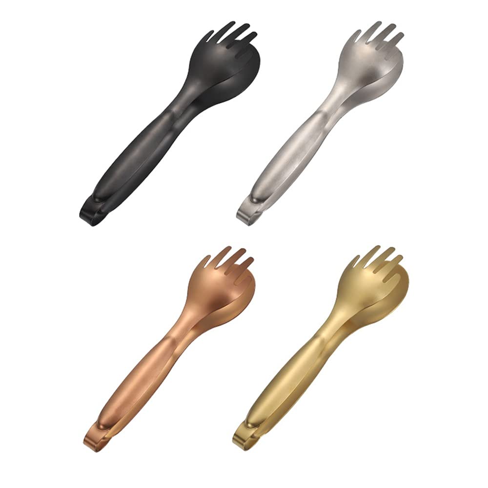 Pinzas de Cocina, 1 Pieza, Pinzas de Comida de Acero Inoxidable, Pinzas para Servir Carne, Ensalada, Pan, para Barbacoa, Accesorios de Cocina, Clip para Barbacoa (Dorado)