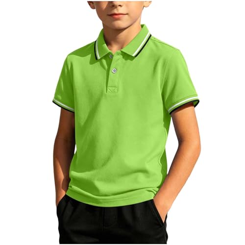 FPMLUXLL Boys Polo Shirt Short Sleeve Performance Golf Shirt Uniform Shirts