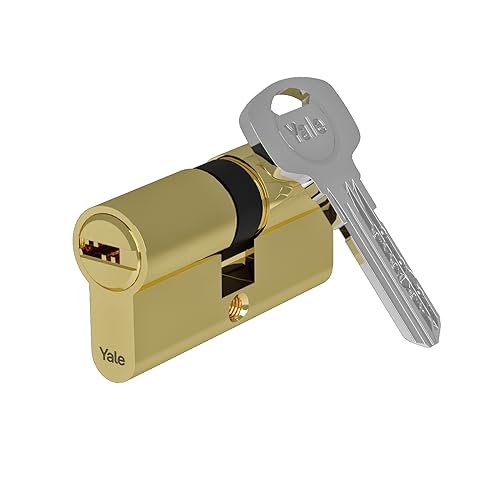 Yale 110723040040201 Cilindro de seguridad S1000 Latonado 30 x 40 mm Llave - Llave Leva Larga