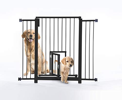 Portão Mod. Duo Maxi Plus 1M Preto Nf Pet para Cães, Maxi Plus, 1M, Preto