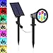 Produktbild Gartenstrahler Solar, T-SUNUS 7 LED Solarlampen für Außen mehrfarbig Solar Gartenleuchten mit 2 Helligkeitsstufe 7 Farbwechsel IP65 Wasserdicht