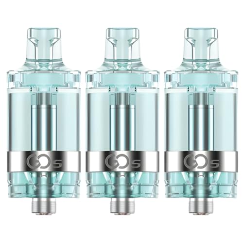 Innokin Go S Vape Tank [Light Blue] - 3 Pack - Available in 4 colours - Sliding Top Fill Cap Adjustable Airflow 510 Thread Connection - Compatible with Innokin Go S Vape Pen - No Nicotine