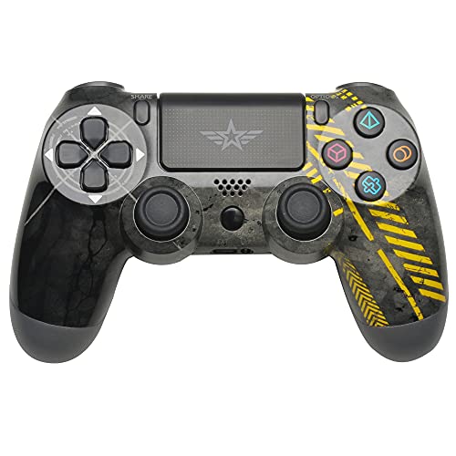 CONNYAM Wireless Controller with Charging Cable Compatible with PS4, Double Vibration 6-axis Gamepad Remote Compatible with Playstation 4/ PS4/ PS4 Slim/ PS4 Pro (Warfare Design)