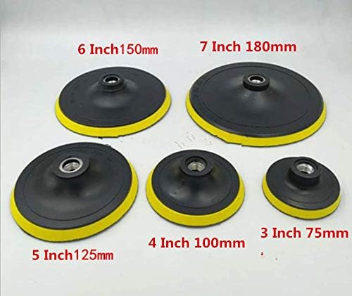 Miniatura 8 de Kit de limpieza de almohadillas de limpieza de 5 pulgadas, 2 rigidez diferente, soporte de disco de 5 pulgadas con 6 almohadillas de fregar, limpia