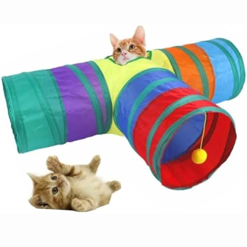 Túnel 3 Saídas Labirinto Para Gatos Cães Interativo Cat