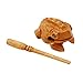 Flybloom Percussion Instruments Wooden Frog Natural Wood Musical Instrument.