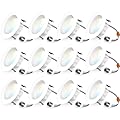Sunco 12 Pack 4 Inch LED Recessed Lights, Retrofit Can Lighting, 660 LM, 11W (40W Equivalent), Selectable CCT 2700K/3000K/3500K/4000K/5000K, Dimmable, Baffle Trim, Replacement Conversion Kit UL