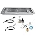VEVOR 24 x 8 inch Drop-in Fire Pit Pan, Rectangular Stainless Steel Fire Pit Burner Kit, Propane Gas Fire Pan 120,000 BTU with H-Burner for Indoor or Outdoor Use