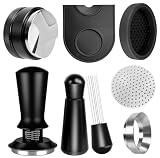 7pcs Espresso Accessories:51mm Espresso Tamper,Coffee Distributor,Puck Screen,Tamper Mat,Dosing Funnel, WDT Tool Espresso Machine Accessories for Home Coffee Shop As Father's Day Valentine's Day Gift