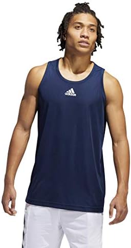 adidas Men's Heathered Tank Top, Collegiate Navy, X-Large