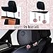 BFXM 4 Pcs Car Headrest Collars, Bling Head Rest Collars Rings Decoration, Rhinestone Car Seat Headrest Ring, Crystal Diamond Interior Car Seat Accessory for Car SUV Truck (Pink)