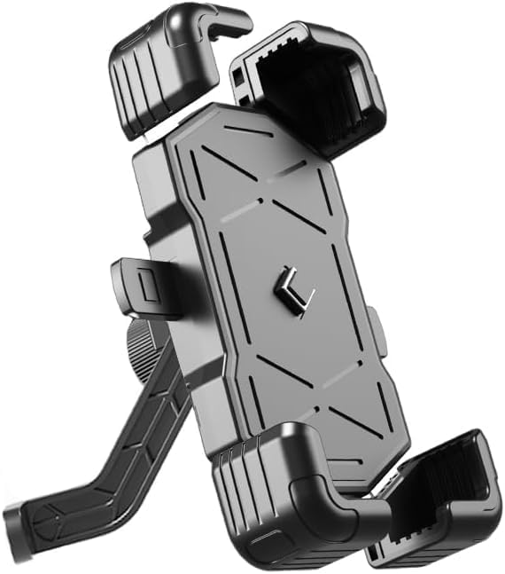 nlwopf Soporte Teléfono Moto, para Moto Guzzi 1200 Sport/Audace 1400/Bellagio 950/Breva 1100 360° Rotación Soporte Movil Moto, Antivibración, Desmontable Soporte Movil,A-Reariewmirrorstyle