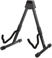Amazon Basics Adjustable Guitar Folding A-Shape Frame Stand for Acoustic and Electric Guitars with Non-Slip Rubber and...