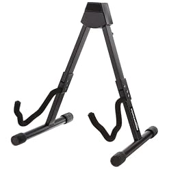 Amazon Basics Adjustable Folding Guitar Stand, A-shape, Fully Assembled – For School Music Program, Concerts & Multiple Users, Black, 8.66 x 15.16 x 3.74 inches - Les Beatles, Paul McCartney, John Lennon, RIngo Starr, George Harrison