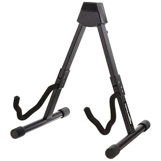 Amazon Basics Adjustable Folding Guitar Stand, A-shape, Fully Assembled – For School Music Program, Concerts & Multiple Users, Black, 8.66 x 15.16 x 3.74 inches - Les Beatles, Paul McCartney, John Lennon, RIngo Starr, George Harrison