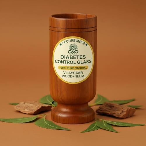 Image of Diabetes Control Wooden Glass | Vijaysar Neem Wood Glass for Sugar Control