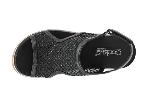 Image of Corkys Footwear Womens Carley Wedges, Featuring Corkys EVA Foam Cushioned Insoles, A 2.5 Inch Heel, Lightweight For All Day Wear, And Hook And Loop Closure