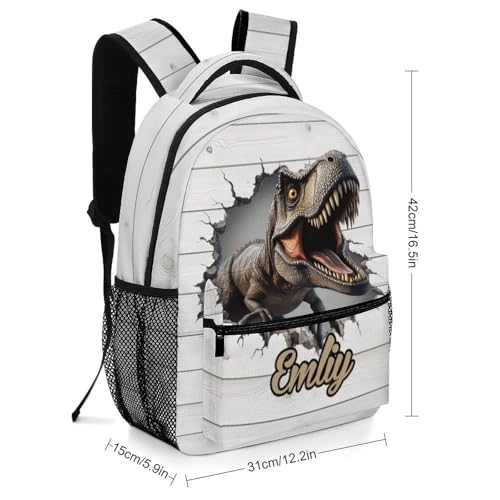 Personalized Dinosaur School Backpack for Students Children Custom Themed Schoolbag for Girl Boy Casual Bookbag 16 In2