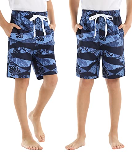 Rolimaka 3 Pack Boy's Swim Trunks Kid Board Shorts with Mesh Lining Youth Swimwear3