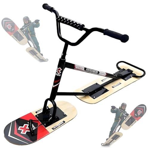 All-Terrain Snow Scooter & Ski Set - 360° Steering Sled for Backcountry, Park & Groomed Trails - Supports Up to 330lbs - Perfect for Winter Adventures