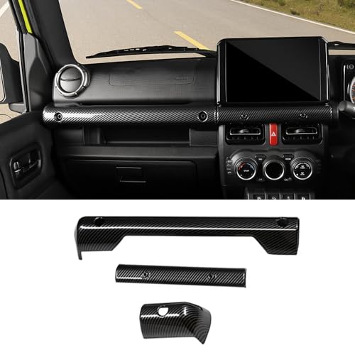 For ジムニーノマド JC74 5ドア センターコンソールトリムインテリアパネル内部部品ABS素材傷に強く耐摩耗性があり取り付けが簡単ジムニーノマドアクセサリー (カーボンファイバー)