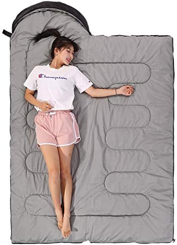 Bild 5 - SWTMERRY - Schlafsack für 3-4 Jahreszeiten (Sommer, Frühling, Herbst, Winter) warmes und kühles Wetter – leicht, Jugendliche und Erwachsene zum Wandern, Rucksackreisen und Campen.