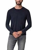 Long Sleeve Crew Neck Tee Vintage Navy Blue Hue Year-Round Menswear Must Have