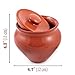 Stoneware Ramekins with Lids (Set of 6) & 1 Oven Fork - 16.9 fl oz (500 ml) - Clay Pots for Cooking, Dutch Oven Pot With Lid, Cooking Pot, Earthenware Pot, Stockpot with Lid, Earthenware Rice Pots