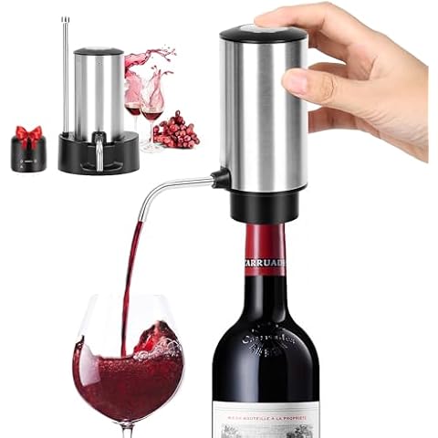 Ciubldeey Electric Wine Aerator Wine Decanter Aerating Pourer Automatic Wine Dispenser Set with Wine Stoppers Gifts for Wine Lovers Cover