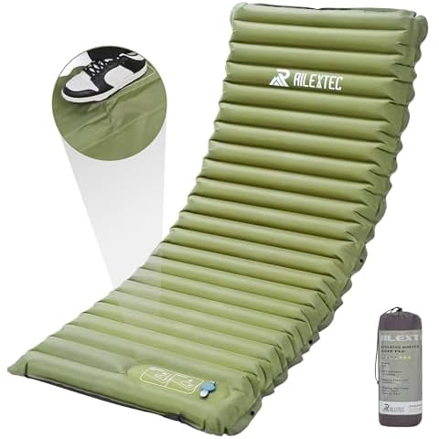 Rilextec Extra Thickness Camping Sleeping Pad, Inflatable Sleeping Pad with Built-in Pump, Camping Mattress for Backpacking, Car Traveling,Hiking,Tent, Compact and Lightweight Air Mattress Cover