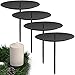 Produktbild ARTECSIS 4 Kerzenhalter Adventskranz Kerzenteller Adventskerzenhalter schwarz Durchmesser 7,5cm