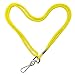 HOSL Deluxe Neck Lanyards Economy Round 36" with Swivel Hook/J-Hook(Yellow, 100 Pack)