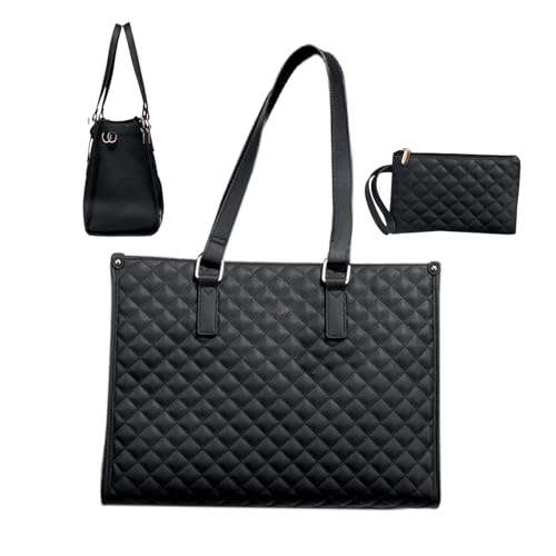 JIEBWCHA Pranzo Tote Bag, 42.5x16.5x32cm Borsa Tote Per Il Pranzo Da Donna, Borsa Porta Pc Con Porta Pranzo, Termica Pranzo Isoterma, 2 In 1, Per Lavoro, Ufficio