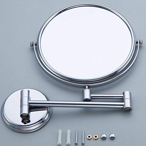 Miroir de courtoisie de maquillage grossissement 3X mural argenté 6"